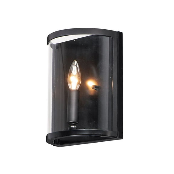 25259CLBK Maxim Lighting Sentinel - 1 Light Wall Sconce-10 Inches Tall-Black Finish