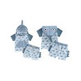 thumbnail image 2 of BemeyourBBs 2Pcs Toddler Baby Boy Shark Costume Summer Clothes Kids Halloween Animal Outfits Short Sleeve Cute Animal Hooded Hoodie Shirt Tops and Elastic Waist Pockets Shorts Set, 2 of 9