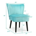 thumbnail image 5 of YYAo Accent Chair, Leisure Sofa Chair, Side Chair,Lounge Chair,Set of 2 Upholstered Modern Leisure Club Chairs with Solid Wood Legs-Turquoise, 5 of 9