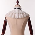 thumbnail image 4 of BLESSUME Lolita Neck Collar Elizabethan Ruff Gothic Lace Neck Ruff Collar (White 2), 4 of 6