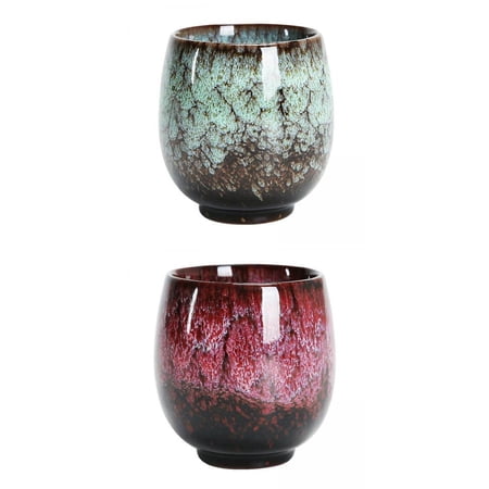 Nishiyuenyi 2 Pieces Ceramic Porcelain Kung Drinkware Gifts 160ml