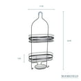 thumbnail image 7 of 3 Tier hanging shower caddy with banded accents, non-slip neck, and suction cups, 7 of 7