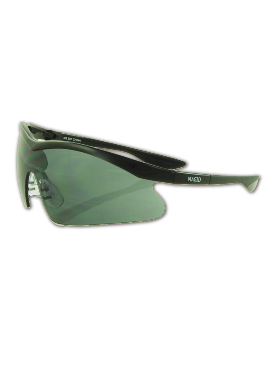 Magid Gemstone Zircon Safety Glasses, Gray Lens, Pair by