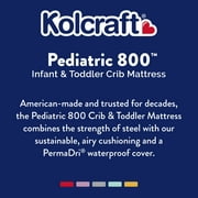 Kolcraft Pediatric 800 Extra Firm Baby Crib & Toddler Mattress, 80 Coil, Waterproof, Ecru