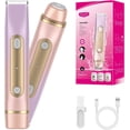 thumbnail image 2 of Afeitadora corporal 2 en 1 de doble cabezal para mujer, resistente al agua, para uso en seco y húmedo, ideal para bikini, axilas, piernas, brazos, cuerpo y rostro, con puerto USB., 2 of 4