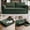 Green, variant on 85" Loveseat Modular Sectional Sleeper Sofa, Convertible Corduroy Couch with Storage Ottoman and USB, Comfy Deep Seat Couch for Living Room, Bedroom and Apartment, Green