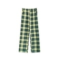 thumbnail image 4 of yillto Women's Cotton Plaid Pajama Pants Elastic Waist Loungewear Nightwaer Trousers with Pockets, 4 of 5
