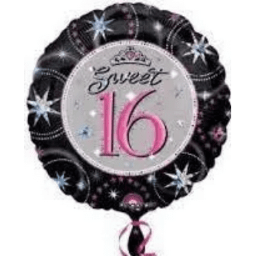 18" SWEET 16 Balloon • Party Supplies Decorations Foil Mylar Balloon