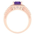 thumbnail image 4 of Halo Engagement Ring for Women - 2.78ct Natural Amethyst in 14K Rose Gold Promise Ring, 4 of 6