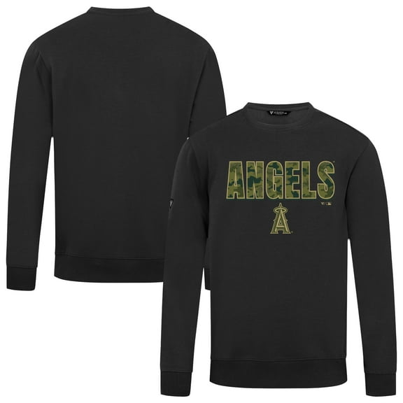 Men's Levelwear Black Los Angeles Angels Zane Protect Pullover Sweatshirt