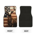 thumbnail image 2 of Vsdgher Deer American Flag Vintage Car Foot Mat Set of 4 Pieces Universal Floor Liner Car Accessories Fits Most Cars, Trucks, Vans, sedans, SUV, 2 of 7