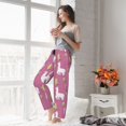 thumbnail image 5 of Pajama Pants Women, pink america lama alpacas cactus Sweatpants Soft Sleep Lounge Pants, Casual PJ Bottoms Pants with Pockets, 5 of 7
