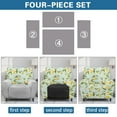 thumbnail image 6 of Kuiaobaty Lemon Flower Pattern Reclining Sofa Slipcover for Living Room Easy Replacement Recliner Chair Cover Large with Pocket Breathable Recliner Couch Cover Durable Reclining Slipcover, 6 of 8