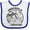 White and Royal, variant on Inktastic Summer Vacation Mode Virginia Beach Virginia Boys or Girls Baby Bib