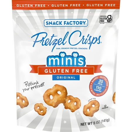 Snack Factory Pretzel Crisps Gluten Free Minis, Original Flavor, 5 oz