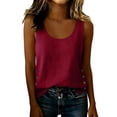 thumbnail image 5 of Fewfanhot Women's Tops V Neck Sleeveless Dressy Casual Blouses Business Work Tank Tops, 5 of 6