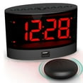 thumbnail image 1 of Mistaha Extra Loud Alarm Clock with Wireless Bed Shaker, Vibrating, 1 of 7