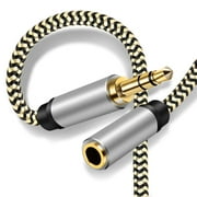 Hanprmee 3.5mm AUX Stereo Extension Audio Cable 3.5mm Stereo Jack Male to Female, Stereo Jack Cord for Phones,