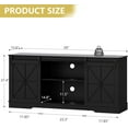 thumbnail image 7 of PUFFCAFE Farmhouse TV Stand for 65" 60" 55" Tvs,Entertainment Center with Storage & Sliding Barn Doors,Media TV Console Table,Black TV Stand for Living Room, 7 of 7