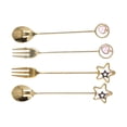thumbnail image 2 of Dessert Fork,4Pcs/set Innovative Star Pendant Stainless Steel Spoon Tableware High Capacity, 2 of 7