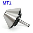 thumbnail image 2 of 120mm 4.66" MT2 Steel Bull Nose Live Center Morse Taper 75 Degree Nose Tool Bit Silver 900lbs Load Capacity, 2 of 12