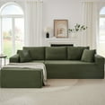 thumbnail image 6 of Miniyam L-Shaped Cloud Sectional Sofa with Deep Seat, No Assembly Required, Modular Couches Sleeper for Living Room, Bedroom, Apartment (Green, Left Facing Chaise), 6 of 8