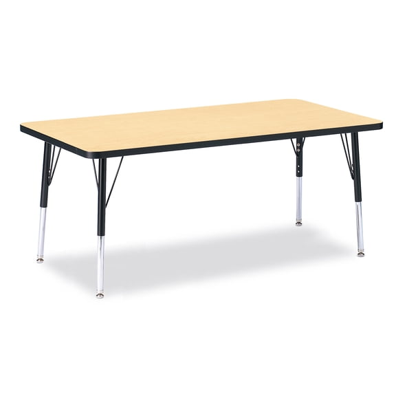 Rectangle Activity Table - 30" X 60", E-height - Maple/Black/Black