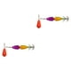thumbnail image 3 of 2 piezas de calamar Jig con anzuelo Pulpo Jig Señuelo de pesca suave Pulpo de agua salada Amarillo violeta, 3 of 8