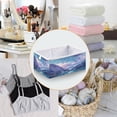 thumbnail image 4 of Cabinet Storage Basket 15.75x10.63x6.96 Inches Storage Box Foldable, Storable and Easy to Assemble ，Open Home Storage Bins ，Closet Storage Bins Watercolor Purple Mountains, 4 of 8