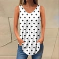 thumbnail image 2 of Yanlir Blouse Sans Manches à Col Rond Décontractée pour Femmes, Hauts Unis pour Dames, Tunique Ample d'Été, Mode Basique Douce (Blanc1, L), 2 of 5