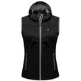 thumbnail image 7 of Little Donkey Andy Women's Lightweight Softshell Vest, Hooded Windproof Sleeveless Jacket for Golf Travel Hiking Running Black XS, 7 of 7