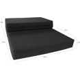 SIMING Trifold Foam Bed, Folding Ottoman Mattress (Black, Queen Size (6