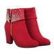 thumbnail image 5 of EeaseMX 1 par de delicadas botas de tacón para otoño e invierno para mujer, botines cortos para boda, 5 of 7