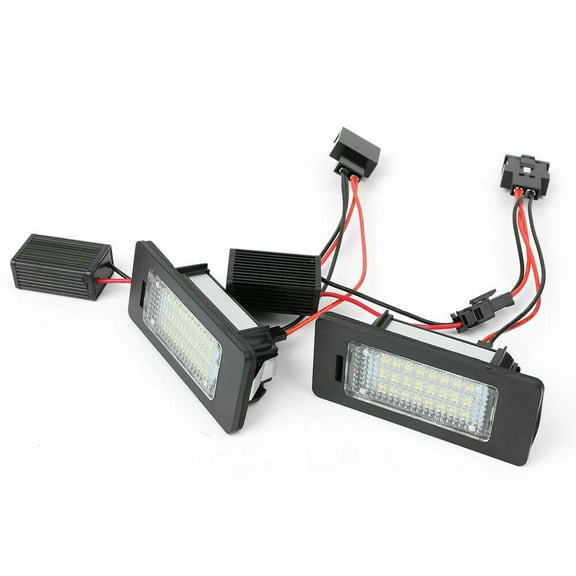 2x Car LED 6000K White Light License Plate Light Lamp Error Free Easy Installation for Audi