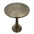 thumbnail image 4 of Grandview Gallery Round Metal Matte Golden Bronze Side Accent Table 24" H x 19" D, 4 of 5