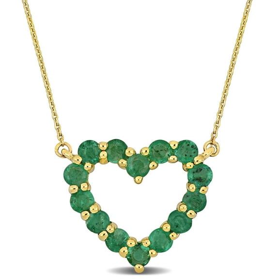 Everly Women's Emerald 10k Yellow Gold Necklace