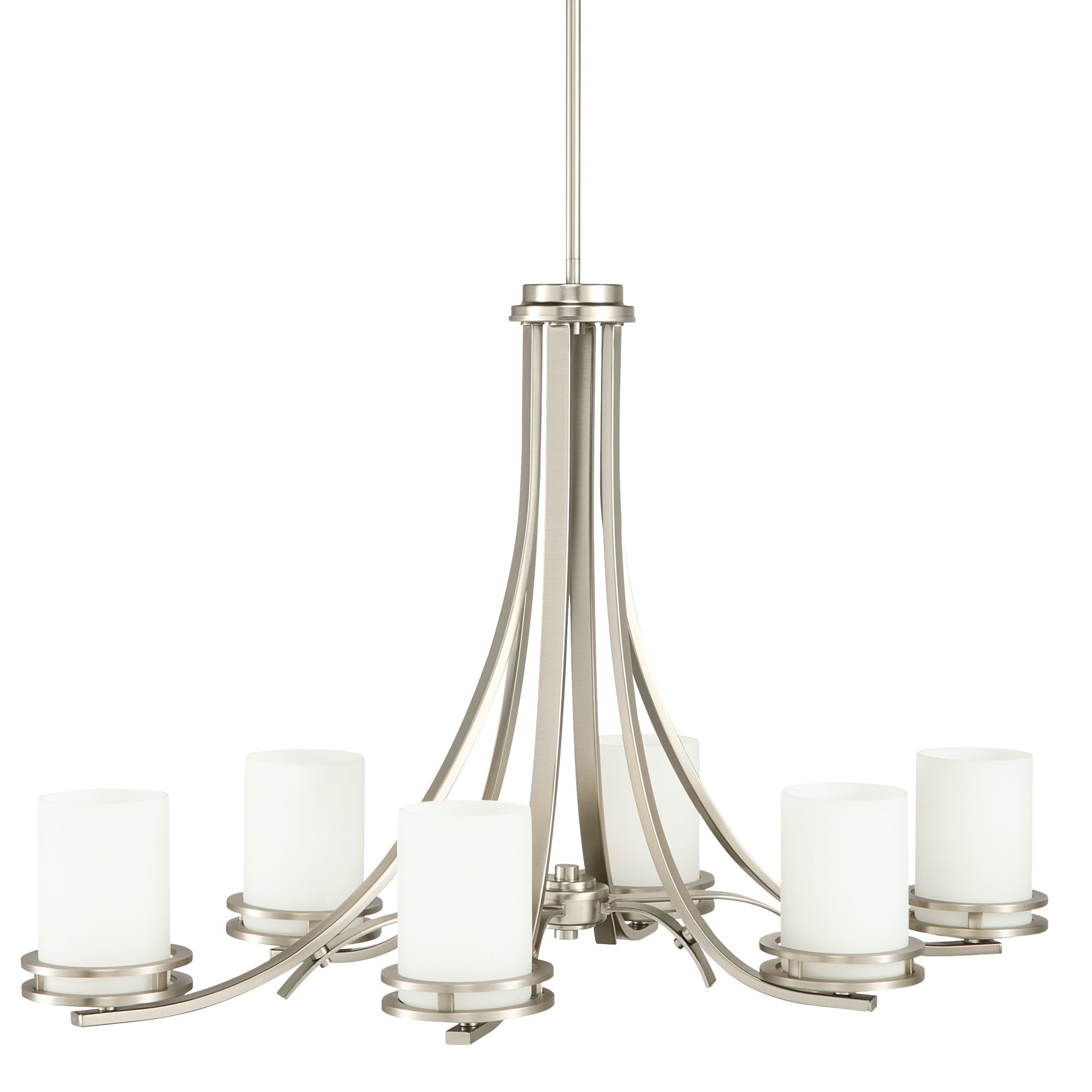 Photo 1 of [NONREFUNDABLE, FOR PARTS/ READ NOTES]
Kichler Hendrik 6-Light Brushed Nickel Transitional Chandelier