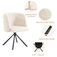 thumbnail image 2 of 270° Swivel Chair Set of 2 - Beige Upholstered Dining Chairs with Metal Base (22.44" X 18.7"), 2 of 10
