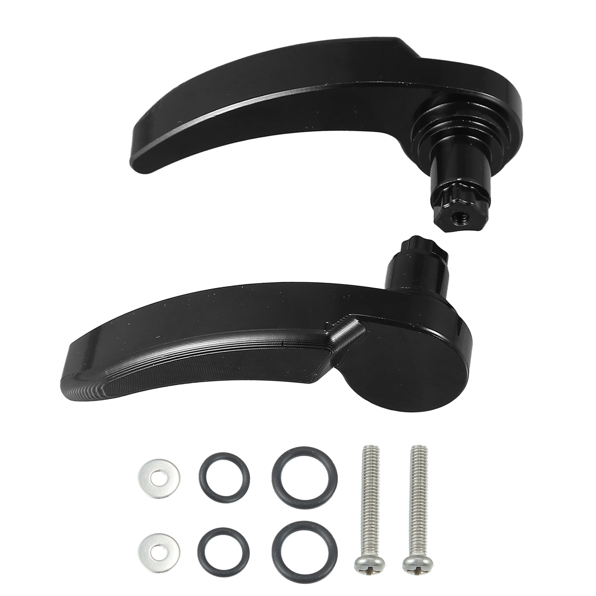 KaTur Kit Sollevatori Per Borse Harley Touring - Maniglie In Alluminio CNC Nero, Compatibile Con Road King Glide 2014-2017, Bolt-on