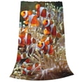 thumbnail image 2 of Fuzoiu Cute Anemone Fish Print Ultra-Soft Micro Fleece Blanket,All Seasons Flannel Throw, Lightweight Blanket for Bed, Sofa, Couch, Movie Night, Camping, and Travel-40"x30", 2 of 7