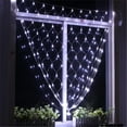 thumbnail image 2 of Solar Net String Lights, 1.5mx1.5m 100LED Solar Outdoor String Lights Backyard Patio Net Light Balcony Fence Mesh Fairy Light String Waterproof, 2 of 8
