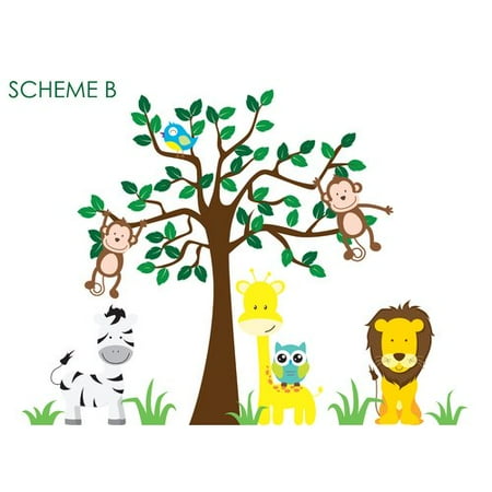 Wall Decal Source Nursery Jungle Tree Giraffe And Safari Wall Decal Source This On Opens A Dialog That Displays Additional Images For Product With The Option To Zoom In Or Out