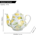 thumbnail image 4 of Palais Essentials 6-Cup Vintage Lemon Ceramic European Style Coffee Teapot, 4 of 5
