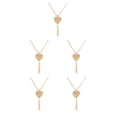 thumbnail image 3 of Collar de mujer Qarigey Estilo simple Hermosa joyería dorado Corazón Type2 NO2, 3 of 6