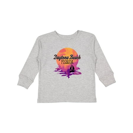 

Inktastic Daytona Beach Florida Sunset Gift Toddler Toddler Girl Long Sleeve T-Shirt