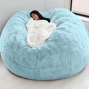 XIBUFE Giant Bean Bag Chair Bed for Adults, Large Bean Bag Chairs for Adults, Beanbag Lazy Chair, Large Sofa Couch, Machine Washable(7 Ft)