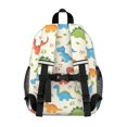 thumbnail image 3 of Dinosaur and Flower Beige Pattern Backpack for School, Cute School Bag with Adjustable Shoulder Straps and Padded Back, 15"x11.42"x5.5", 3 of 5