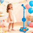 thumbnail image 2 of Noehoiugi Mini Microphone Toy, Microphone With Stand, Microphone Stand With Light, Microphone For Singing Family Performance Easy Carrying Gifts, 2 of 4