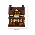 thumbnail image 6 of Light-Up Pumpkins Cottage, Vintage Resin Pumpkin Stone Ghost House, Fall Harvest Cottage, Summerween Decor for Halloween Thanksgiving Fall Village Scenes Home Decor A, 6 of 8