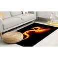 thumbnail image 3 of Black Rug, Cute Rugs, 3D Printed Rug, Dragon Rug, Fire Dragon Rug, Machine Washable Rugs, Salon Rug, Animal Rugs, Kitchen Rug, Cool Rug, 3.3'x6.5' - 100x200 cm, 3 of 8